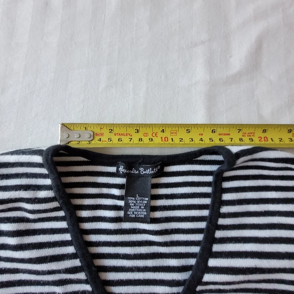 Alexandra Bartlett Black and White Striped Top - Picture 7 of 11